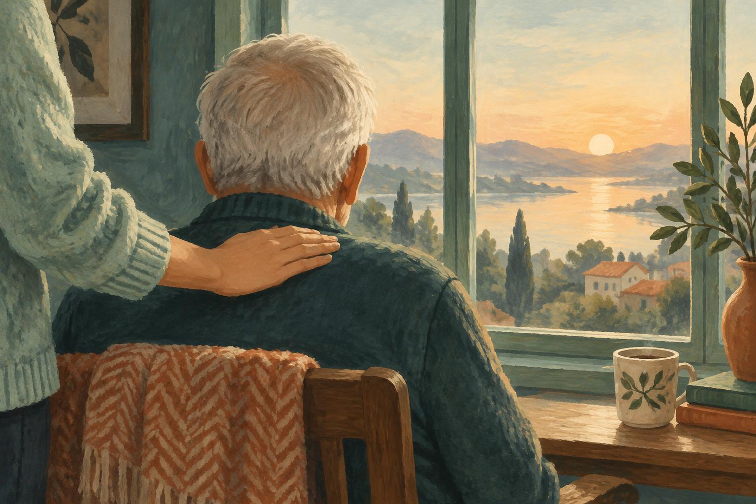 Anonymous illustration of father and caregiver